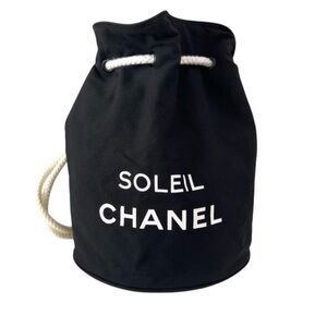 Authentic CHANEL Vintage Drawstring Bucket Pool Tote